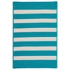 Colonial Mills Stripe It- Turquoise 8' square