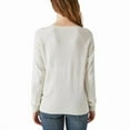 thumbnail image 3 of Lucky Brand Ladies' V-Neck Sweater, Cream Marshmallow Medium, 3 of 8