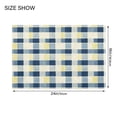 thumbnail image 6 of 2 Piece Soft Bathroom Rug Set Blue and Yellow Gingham Bath Mat and U-Shaped Toilet Contour Rug (16"x24"+20"x24"), 6 of 9