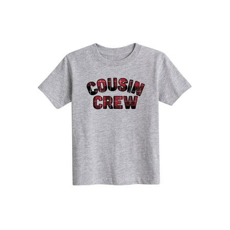 

Instant Message - Cousin Crew Red Plaid Fill - Toddler Short Sleeve Tee