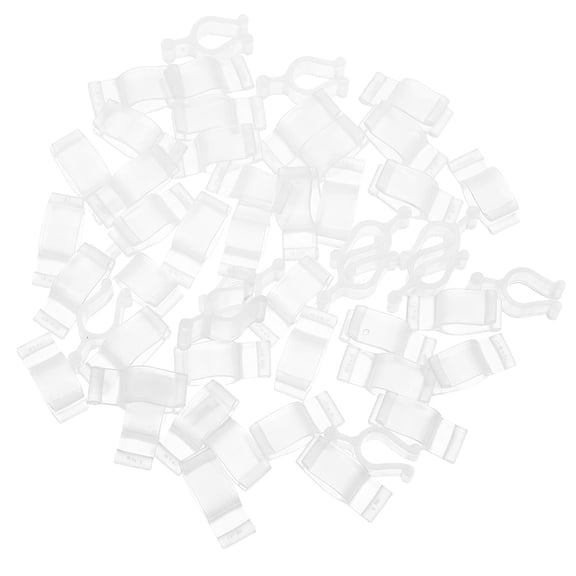 OULII 100Pcs Bottle Pump Clamp Plastic Clips for Cleansing Oil Bottles Fastening Use White