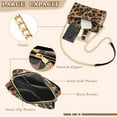 thumbnail image 3 of FORMRS Women Crossbody Purse with Chain Strap Vegan Leather Shoulder Handbag, Leopard Pattern, 3 of 7