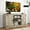 Oak, variant on Chvans Farmhouse Barn Door TV Stand for up to 65" TVs & 23" Electric Fireplace, Entertainment Center Console Table with Adjustable Shevles