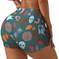 thumbnail image 1 of Fotbe cute Skull organ Shorts Sin Costuras – Shorts Deportivos de Cintura Alta para Mujer, Elásticos para Gimnasio, Yoga, Running o Ciclismo-X-Large, 1 of 8