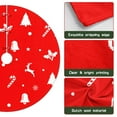 thumbnail image 6 of 30 Inch Christmas Tree Skirt – Velvet Plush Tree Mat, Soft Thickened Polyester with Red Ties, Single-Sided Printing, Available in 30in/36in/48in, Perfect for Holiday Xmas Tree Decoration, 6 of 7