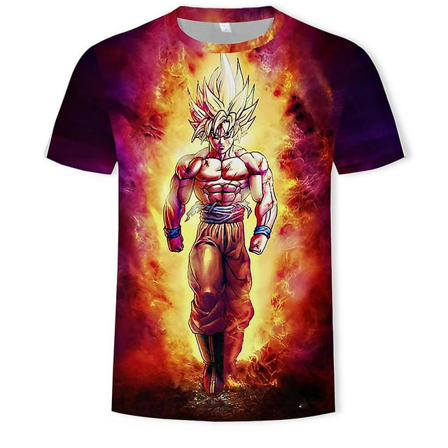 Dragon Ball Camisetas estampadas Unisex Hombres Mujeres Casual Camisetas de manga corta Regalos