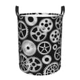 thumbnail image 1 of Fotbe Metallic Gears Cesto de Ropa con Asas, Cesto Impermeable de Gran Capacidad, Bolsa de Lavado para Dormitorio, Cesto de Ropa con Ruedas y Asas-Small, 1 of 6