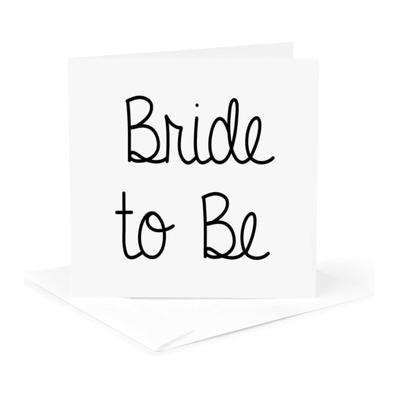 3dRose, BRIDE TO BE, 1 Greeting Card with envelope