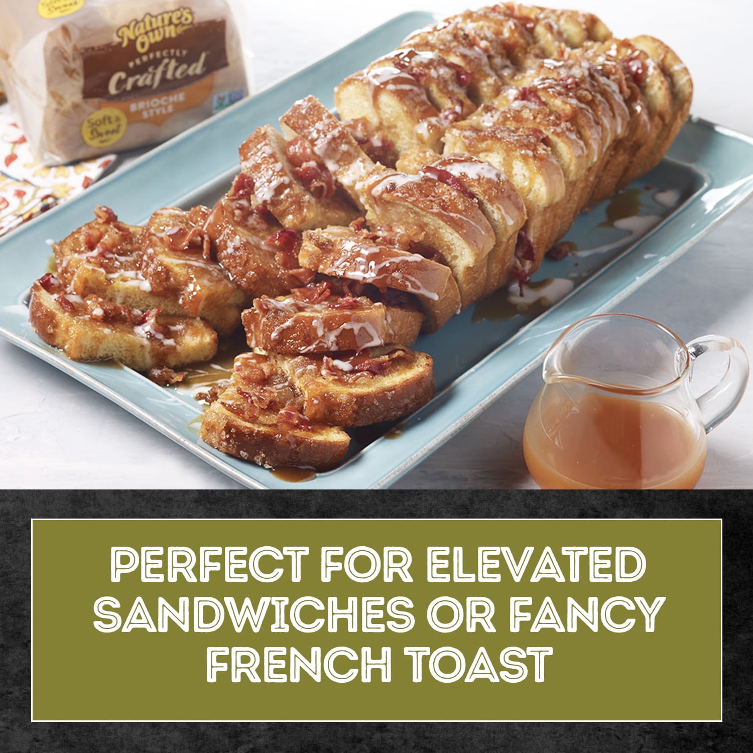Nature's Own Perfectly Crafted Brioche Style Bread Loaf, 22 oz, (Pack of 3)
