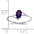 thumbnail image 2 of Primal Gold 14 Karat White Gold 6x4mm Oval Amethyst Ring, 2 of 4