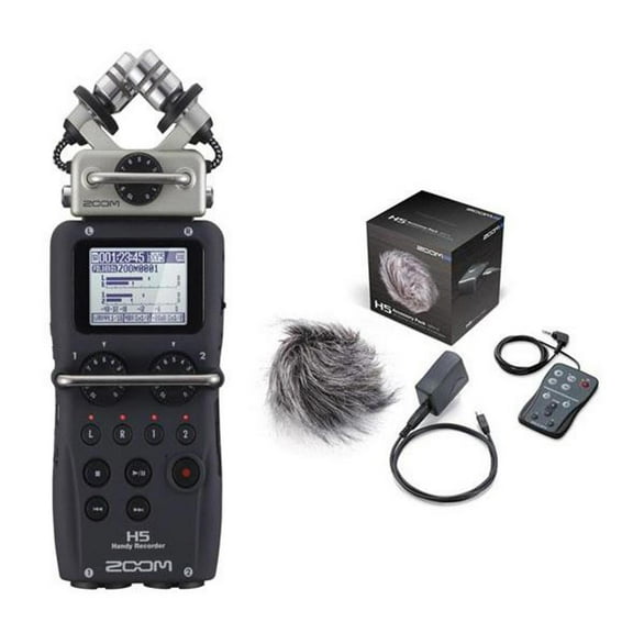 Zoom ZH5 Recorder with Interchangeable Microphone System - Bundle With Zoom Accessory Pack for H5