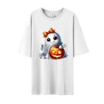 thumbnail image 4 of YLHFASHION T-shirt d'Halloween pour Femmes Manches Courtes Col Rond Imprimé Citrouille Décontracté Automne 2025 50 % de Réduction Liquidation T-shirt Manches Courtes pour Femmes, 4 of 4