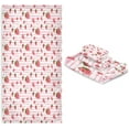 thumbnail image 7 of GZHJMY Towel Set of 3,Red Strawberry Pink Stripe Flower 1 Bath Towel, 1 Towel, 1 Small Square Towel, Strong Soft and Compact Absorbent Yoga Gym Hotel Excellent Choice., 7 of 7