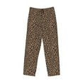 thumbnail image 4 of Goofa Brown Leopard Printed Soft Pajama Pants for Men, Wide Leg Comfy Casual Lounge Yoga Pants-, 4 of 9