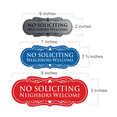 thumbnail image 2 of Designer No Soliciting Neighbors Welcome Sign(Light Grey / Burgundy) - Medium, 2 of 6