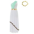 thumbnail image 3 of TiaoBug Womens Greek Roman Costume Queen Princess Praise Dance Performance Toga Dress Mint Green XXL, 3 of 7