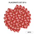 thumbnail image 5 of Rocae Rose Flowers Printed Heat Resistant Place Mats,Classic Hemstitch Cloth Fabric Placemats Imitation Linen Place Mat Table Mats 18x12 inch, 5 of 5