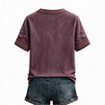 thumbnail image 4 of AHMOMEI Halloween T Shirts for Women A Girl's Gotta Have OPTIONS Women's Graphic Tees Vintage Funny Spooky Season V Neck Short Sleeve Women Fall Clothes Purple L, 4 of 4