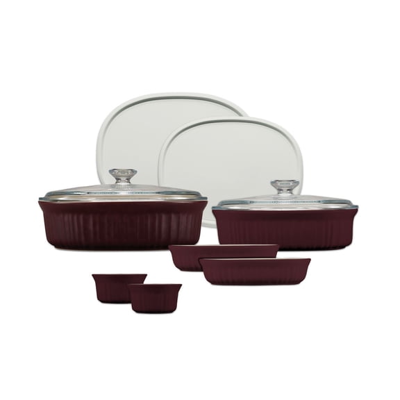 10 - Pc. French Cabernet Bakeware Set with Oven - to - Table Performance