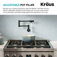 thumbnail image 4 of KRAUS Bolden 2 Handle Wall Mount Pot Filler Faucet with Retractable Arm in Matte Black, 4 of 7