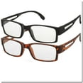 thumbnail image 2 of Mens Womens Reading Glasses Square Frame 6 Pack Black Demi Color Readers, 2 of 5