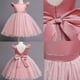 thumbnail image 4 of 766 rose red Vestido de tul de cumpleaños con flores para niña pequeña, vestido de boda con lazo sin espalda, ropa de fiesta para niños, vestido rosa de princesa, vestidos con laz, 4 of 5