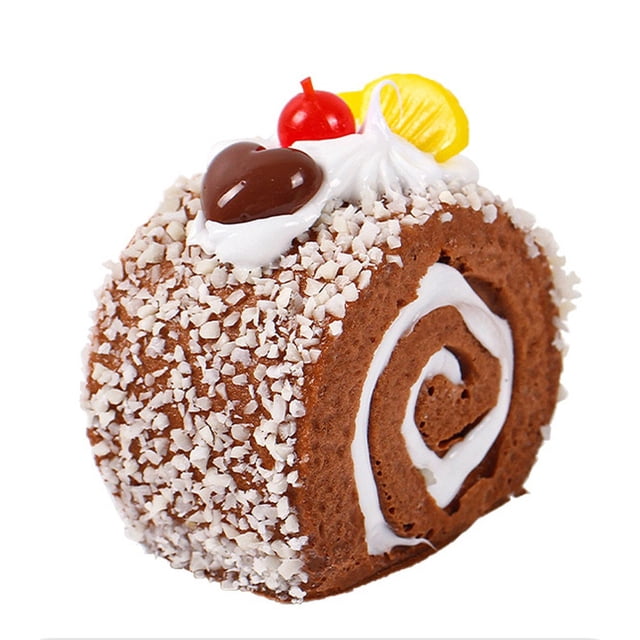 Simulation Cake Fake Fruit Bread Model Swiss Roll Shop Window Home Refrigerator Decor Food Photography Props Autumn Decoration