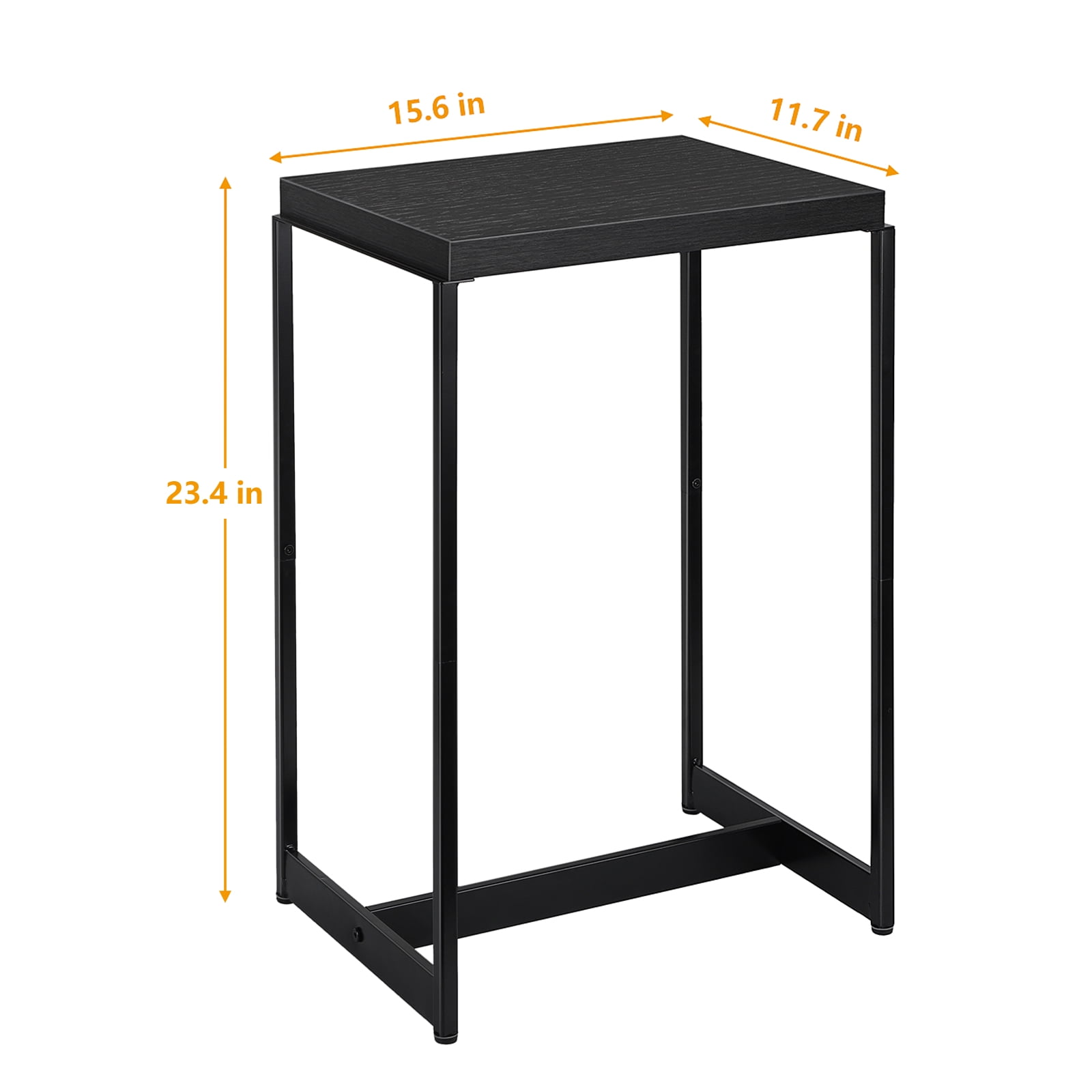 Oumilen Adult Modern Nightstand Narrow Side Table End Table, Black