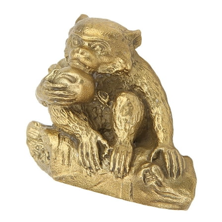 Brass Monkey Statue Vivid Image High Hardness Small Size Monkey Figurines for Home Decoration Collection Display Gifts,Monkey Collectible Statue