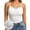 White, variant on hoksml Women's Lace Trim Camisole Top with Built-in Bra, Adjustable Cross Back Straps, Stretch Soft Fabric Invisible Layering Tank Top for Daily Casual Wear