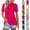 03# Hot Pink, variant on Womens Short Sleeve Polo Shirts Business Casual Collared V Neck Tops Summer Cotton 3 Buttons Polo Shirts Tshirt,Mint Green M