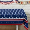 thumbnail image 2 of Fourth of July Tablecloth Memorial Day Patriotic Table Cloth American Flag, Stars Table Cloths for Indoor and Outdoor Kitchen Dining-60 x102 Rectangle, 2 of 6