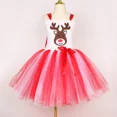 thumbnail image 4 of Disfraz de reno y ciervo Rodolfo para niña, vestido con tutú navideño, diadema con astas, ropa de disfraces de animales de dibujos animados para fiesta de Navidad para niños pequeños, 4 of 5