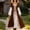 A251 Brown, variant on Women's Renaissance Medieval Dress Square Neck Flare Sleeve Maxi Gown Vintage Irish Peasant Dress Lace-up Waist Halloween Costume Cosplay Fair Festival Party Wear