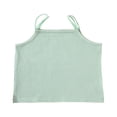 thumbnail image 1 of Girl‘s Vest  Children‘s Solid Color Ribbed Sling Tops Tight Sleeveless Shirt Camisole for Kids, 1 of 5