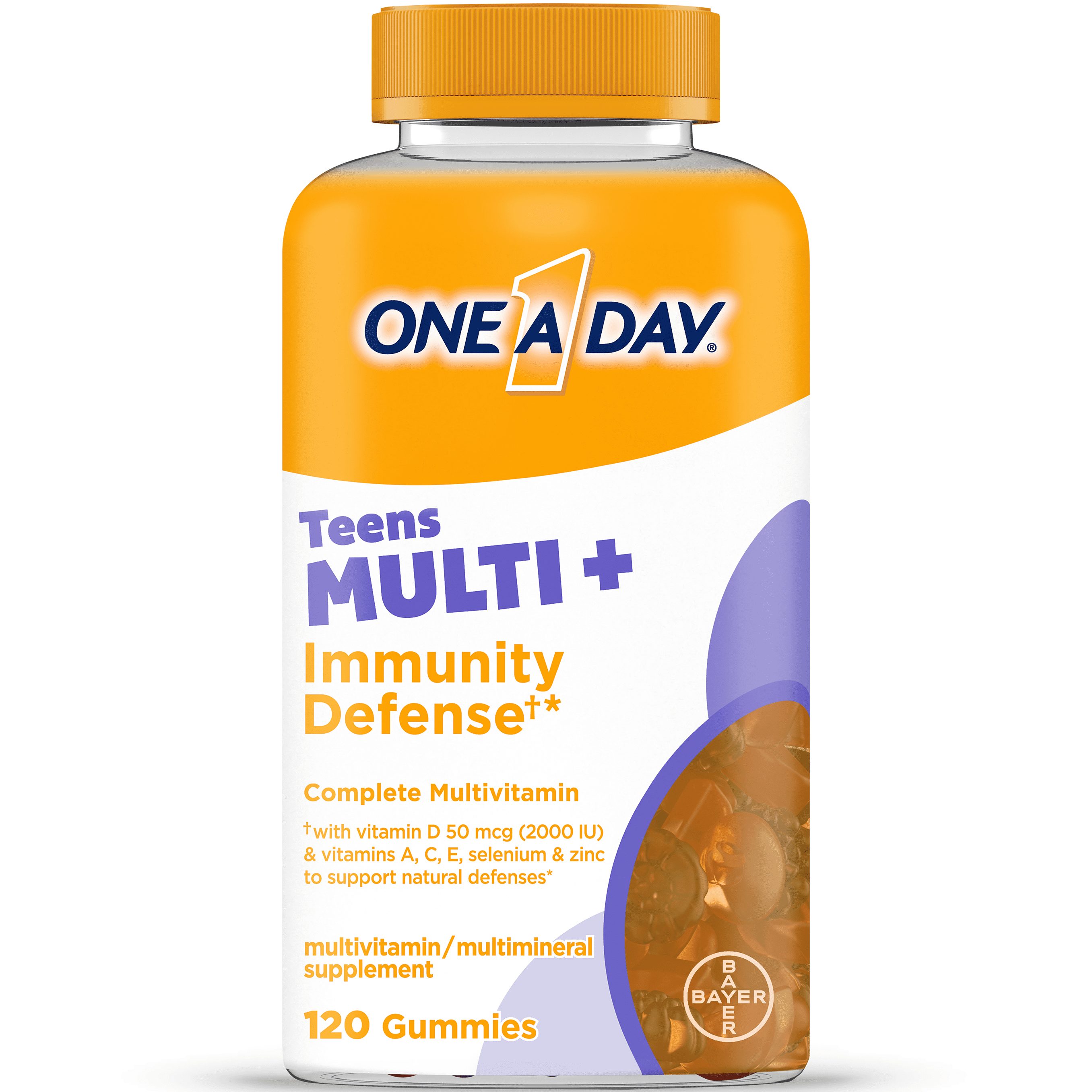 One A Day MULTI+ Teen Immunity Defense Gummy Multivitamin, 120 Count