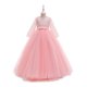 thumbnail image 1 of Vestido infantil de manga larga de 3 a 14 años Vestido infantil de flores de talla mediana y grande Vestido de princesa europea y americana, 1 of 5