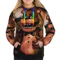 thumbnail image 2 of Lsque Five Nights At Freddy'S Pattern Casual Women's Hoodie,Hooded Sweatshirt with Kangaroo Pocket,Pullover Hoodie with Eye-catching Drawstrings-X-Large, 2 of 8
