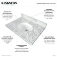 thumbnail image 4 of Fauceture Pemberton 30" x 22" Carrara Marble Vanity Top with Oval Sink and 8" Faucet Drillings in White, 4 of 5