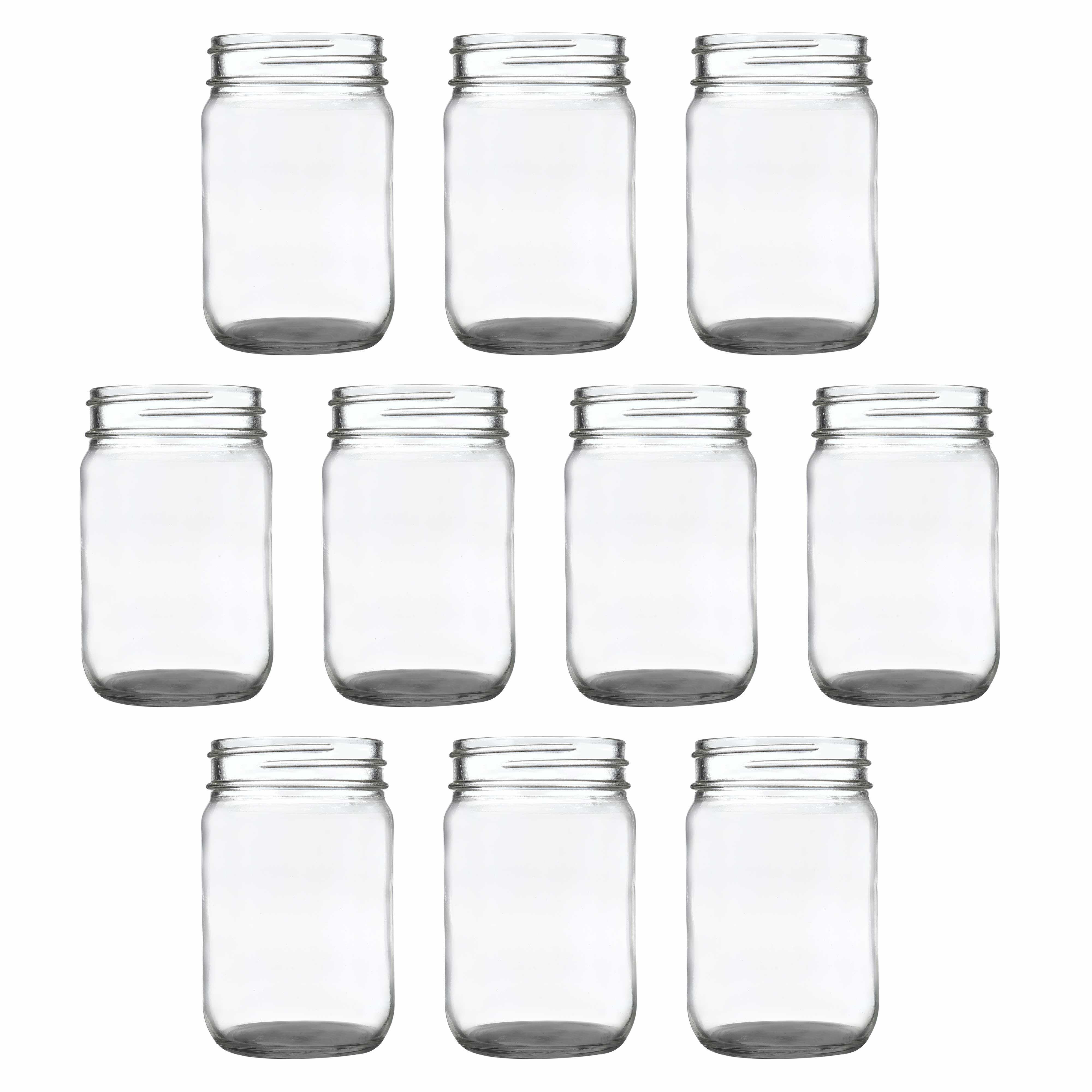 JoyJolt 8 Oz Mason Jars With Lids, Labels and Measures! 6-Pack Wide Mouth  Mason Jars, Glass Jar with Lid and Band. Airtight Canning Jars, Overnight