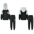 thumbnail image 5 of iiniim Kids Boys Tracksuit Zip Up Hoodie Sweatshirt Jacket Long Sleeve Tops with Jogger Sweatpants Outfits Size 2-12 A Black 3-4, 5 of 7