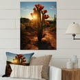 thumbnail image 2 of Designart "From Dusk to Dawn in the Desert" Floral Metal Art Print, 2 of 5
