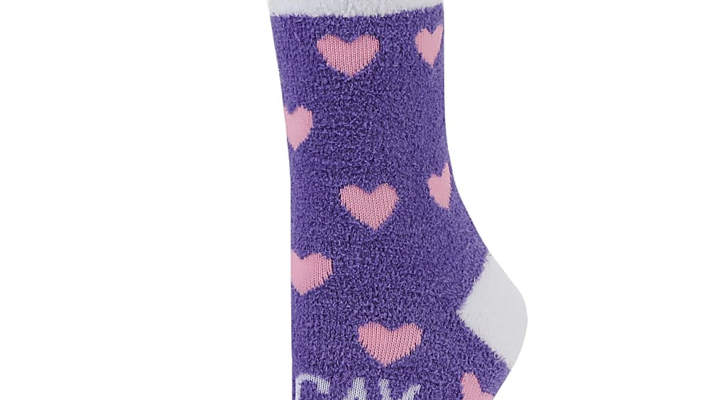 Airplus Aloe Infused Spa Crew Socks, Purple Vacay, Women's Medium 1 Pair, Size 5-10