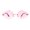 Pink, variant on Tropical Split Leaf Palm Shape Rimless Hippie Sunglasses Blue