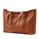 thumbnail image 1 of Bolso de mano KALIDI de piel sintética con cremallera en el hombro, marrón, para mujer, 1 of 6