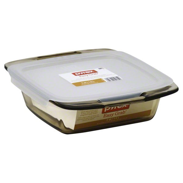 Pyrex Easy Grab 2 Quart Oven Safe Glassware, 1 container