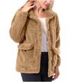 thumbnail image 2 of Puntoco Abrigo Moda Mujer Sólido Botón De Invierno Cálido Retro Manga Larga Abrigo De Felpa De Doble Cara Manga Larga Sin Sombrero Abrigo/Chaqueta Informal Liquidación Puntoco Puntoco-1, 2 of 9