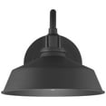 thumbnail image 4 of Franklin Iron Works Arnett Rustic Industrial Farmhouse Outdoor Barn Light Fixtures Set of 2 Black Dusk to Dawn Gooseneck 10 1/2" for Exterior Deck, 4 of 8