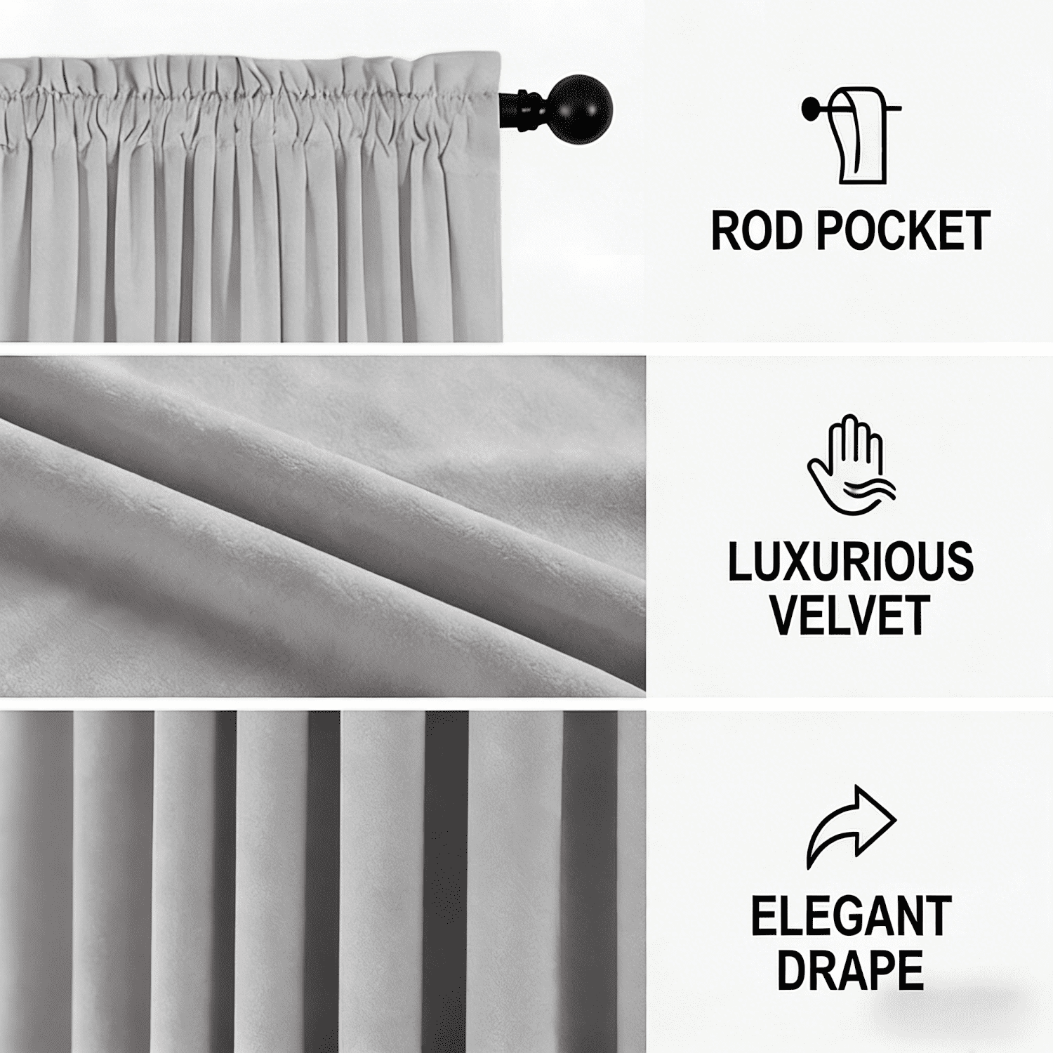 SNITIE Outdoor Curtains 2 Panels, Rod Pocket Water Resistant Outdoor Patio Curtains for Porch, Pergola, Cabana, 14 Colors Available, Multiple Sizes (52"x84"/52"x96"/52"x108")