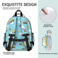 thumbnail image 5 of Excavator and Helicopter Blue Pattern Cute School Backpack Bag for School with Padded Back and Adjustable Shoulder Straps 15.25"x11.5"x5.25", 5 of 5